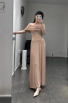 SWAYING/KNIT one-line collar cutout dress SW24SS2L24 pink apricot PS71